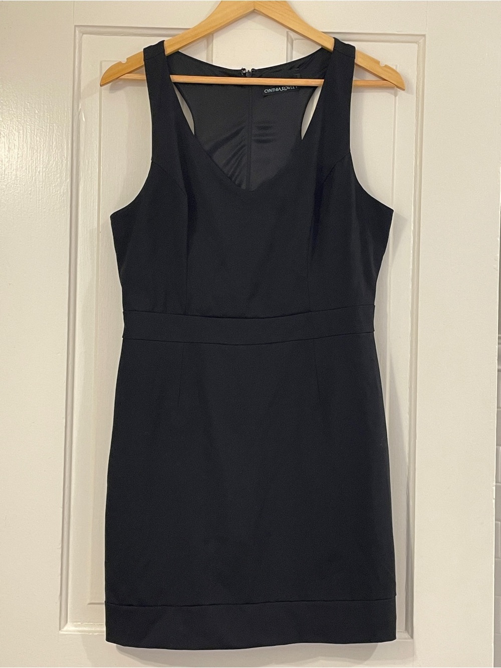 Cynthia Rowley Black Sleeveless V-Neck Racerback Mini Dress